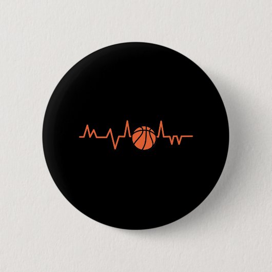 Basketball Heartbeat Ball 1 Button (Vorderseite)
