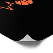 Basketball Heartbeat Ball 1 Poster (Ecke)