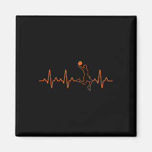 Basketball Heartbeat Ball Coach Geschenk für m Magnet