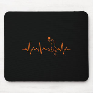 Basketball Heartbeat Ball Coach Geschenk für m Mousepad