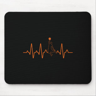 Basketball-Heartbeat-Ball-Geschenk für Männer und Mousepad