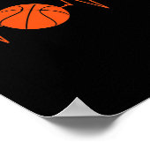 Basketball Heartbeat Ball Poster (Ecke)