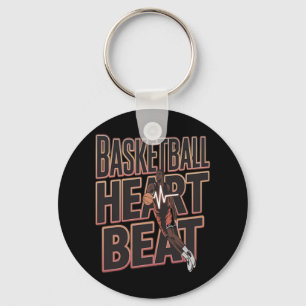 Basketball Heartbeat - Basketball Breaker - Gelass Schlüsselanhänger