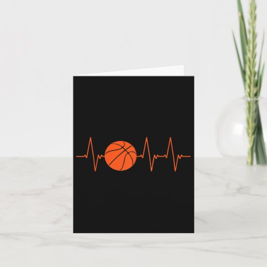 Basketball Heartbeat Bball Karte (Vorderseite)