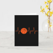 Basketball Heartbeat Bball Karte (Gelbe Blume)