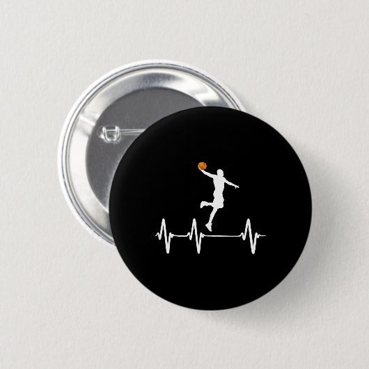 Basketball Heartbeat Button (Vorne & Hinten)