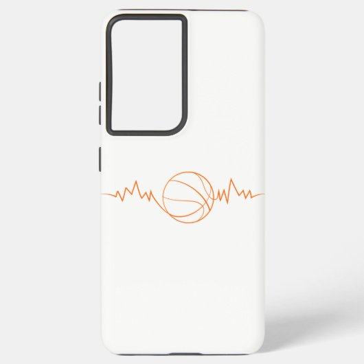 Basketball Heartbeat Design Cooles Geschenk für Sp Samsung Galaxy Hülle (Rückseite)