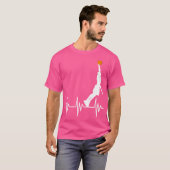 Basketball Heartbeat Dunk Grafische Männer Frauen T-Shirt (Vorne ganz)