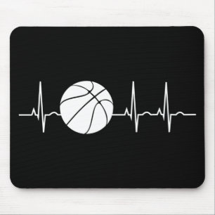 Basketball Heartbeat Ekg Basketballtrainer Mousepad