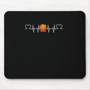Basketball Heartbeat Funny Basketball Lover Mousepad