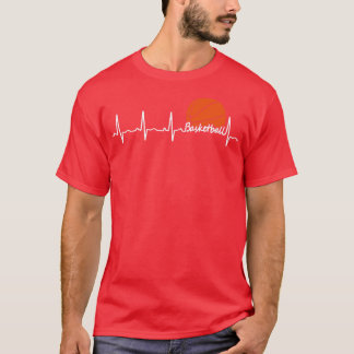 BASKETBALL HEARTBEAT Geschenk für BASKETBALL Lover T-Shirt