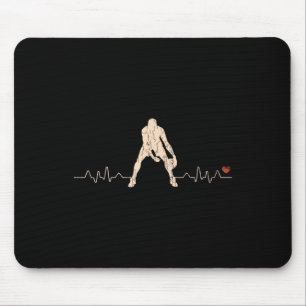 Basketball Heartbeat Geschenk für den Spieler 1 Mousepad