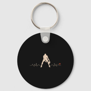 Basketball Heartbeat Geschenk für den Spieler 1 Schlüsselanhänger