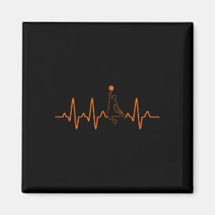 Basketball Heartbeat Geschenk für Männer und Fraue Magnet