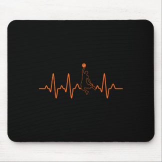 Basketball Heartbeat Geschenk für Männer und Fraue Mousepad