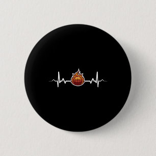 Basketball Heartbeat - Geschenkidee Button