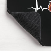 Basketball Heartbeat - Geschenkidee Mousepad (Ecke)