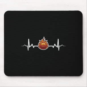 Basketball Heartbeat - Geschenkidee Mousepad