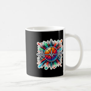 Basketball Heartbeat - Ideal für Sport Kaffeetasse