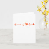 Basketball Heartbeat Karte (Gelbe Blume)