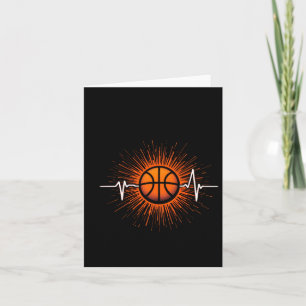 Basketball Heartbeat - Liebe für das Game-T-Shirt Karte