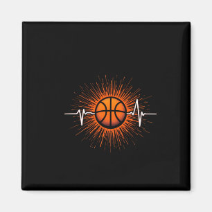 Basketball Heartbeat - Liebe für das Game-T-Shirt Magnet