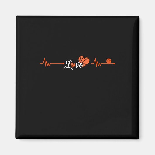 Basketball Heartbeat Magnet (Vorne)