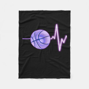 Basketball Heartbeat - Neuester Funny Basketball Fleecedecke