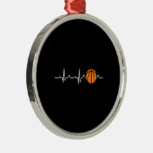 Basketball Heartbeat Ornament Aus Metall (Rechts)