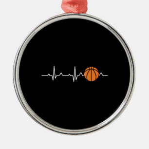Basketball Heartbeat Ornament Aus Metall