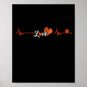 Basketball Heartbeat Poster