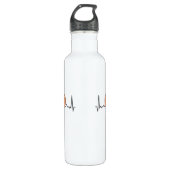 Basketball Heartbeat Sportgeschenke Edelstahlflasche (Vorderseite)