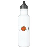 Basketball Heartbeat Sportgeschenke Edelstahlflasche (Links)