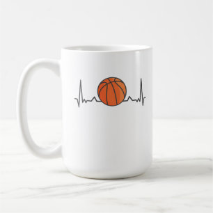 Basketball Heartbeat Sportgeschenke Kaffeetasse