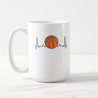 Basketball Heartbeat Sportgeschenke Kaffeetasse