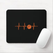 Basketball Heartbeat Trainerteam Baller Men Men Mousepad (Mit Mouse)