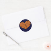 Basketball-Heftsticker Runder Aufkleber (Umschlag)