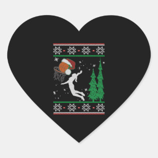 Basketball Herz-Aufkleber