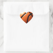 Basketball Herz-Aufkleber (Tasche)