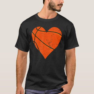 Basketball Herz Liebe Valentinstag Sport Player T-Shirt