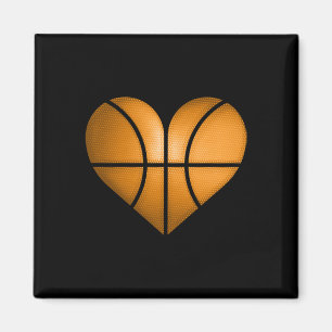 Basketball Herzdesign Funny Gift für Valentine Magnet