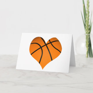 Basketball-Herzform Karte