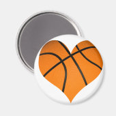 Basketball-Herzform Magnet (Vorderseite/Rückseite)