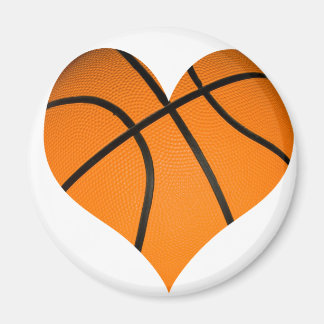 Basketball-Herzform Magnet