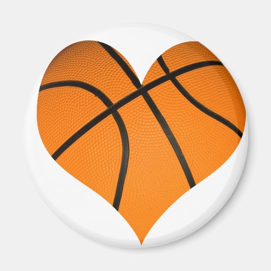 Basketball-Herzform Magnet (Vorne)