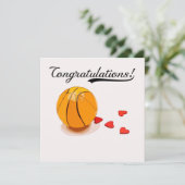 Basketball Herzlichen Glückwunsch an die Liebe Karte (Stehend Vorderseite)