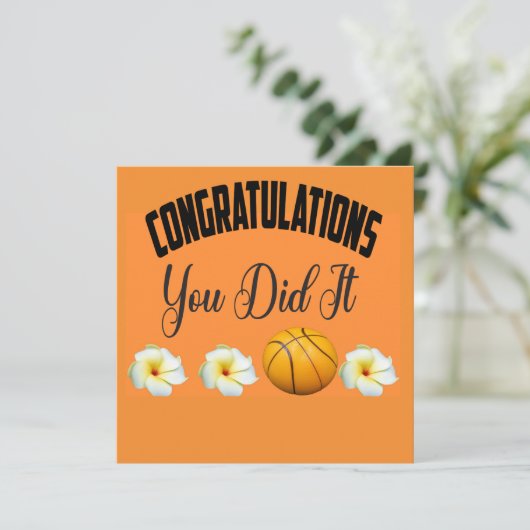 Basketball Herzlichen Glückwunsch, dass Sie es gem Karte (Stehend Vorderseite)