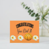 Basketball Herzlichen Glückwunsch, dass Sie es gem Postkarte (Stehend Vorderseite)