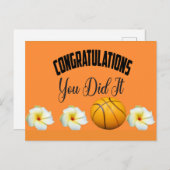 Basketball Herzlichen Glückwunsch, dass Sie es gem Postkarte (Vorne/Hinten)