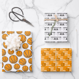 Basketball Herzlichen Glückwunsch Packpapier Blätt Geschenkpapier Set